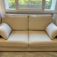 DIVANO IN TESSUTO RICCI CASA BEIGE 3 POSTI SFODERA