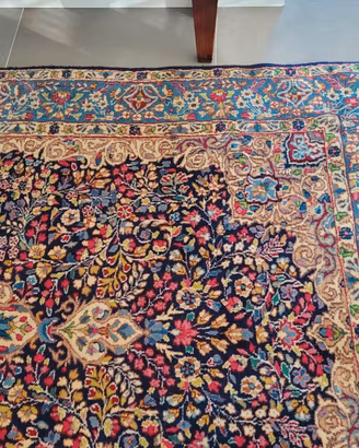 Tappeto persiano antico originale kirman Laver