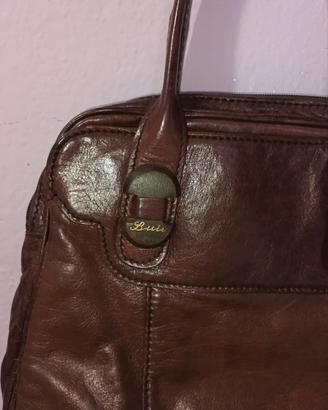 Borsa a bauletto in pelle, Made Italy, 30×27 cm
