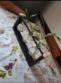 supporto triplo vasetti