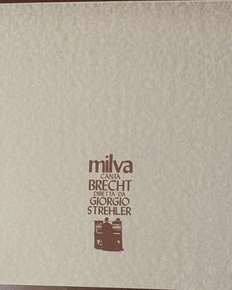 Milva canta Brecht, LP vinile, Ricordi 1971