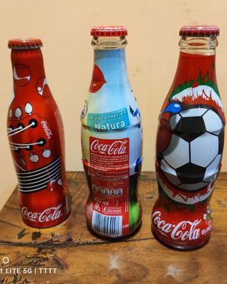 3 bottiglie  coca cola da collezione