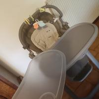 Seggiolone Chicco Polly reclinabile + arco giochi 