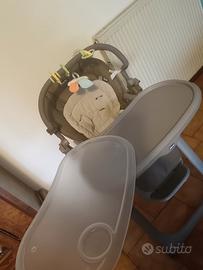 Seggiolone Chicco Polly reclinabile + arco giochi 