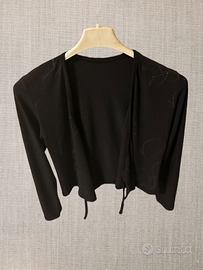 Coprispalle Nero Elegante con Laccetti