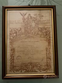 Documento originale Prima Guerra Mondiale 1923