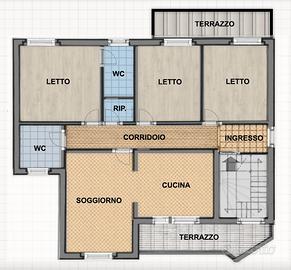 Ampio appartamento con 3 camere