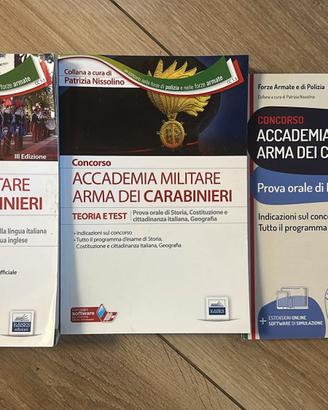 libri concorso Accademia Arma dei Carabinieri
