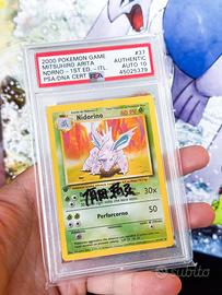 Pokemon Nidorino 1st Arita PSA Auto 10 base set