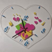 Cuore Orologio da Parete Vintage