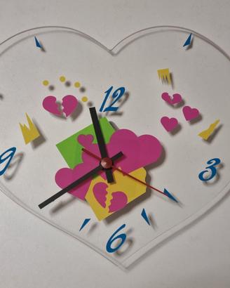 Cuore Orologio da Parete Vintage