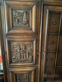 Camera da letto completa legno massello intagliato