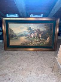Quadro paesaggio fluviale 