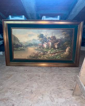 Quadro paesaggio fluviale 