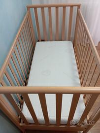 lettino con materasso 