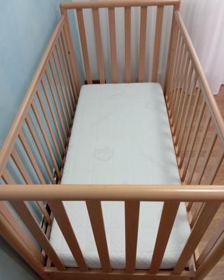 lettino con materasso 