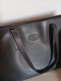 Borsa in pelle grigia The Bridge 