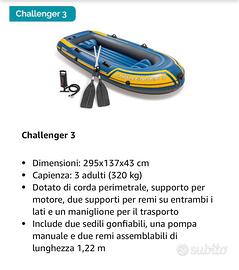 Gommone gonfiabile Index 3 posti