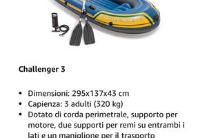 Gommone gonfiabile Index 3 posti