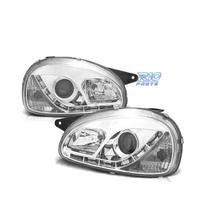 FARI OPEL CORSA B 93-00 LUCE DIURNA A LED FONDO CR