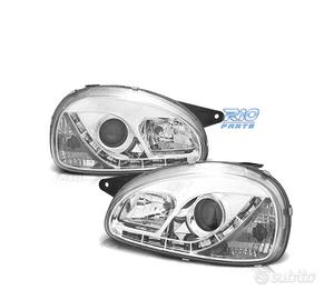 FARI OPEL CORSA B 93-00 LUCE DIURNA A LED FONDO CR