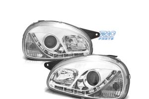 FARI OPEL CORSA B 93-00 LUCE DIURNA A LED FONDO CR