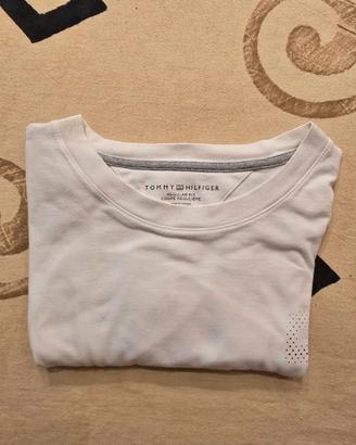Maglietta Tommy Hilfiger bianca Uomo, usata TG M
