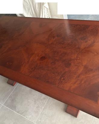 Tavolo da pranzo legno piano in radica