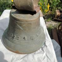 Antica campana bronzo campanaccio animali 1912