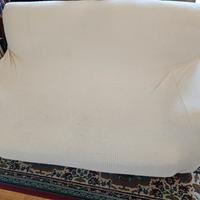 Divano letto seduta 2 posti ecopelle panna