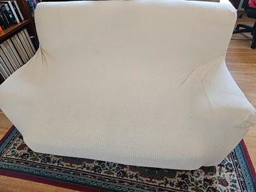 Divano letto seduta 2 posti ecopelle panna