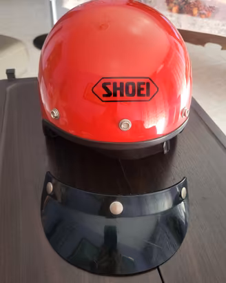 Casco vintage shoei rosso