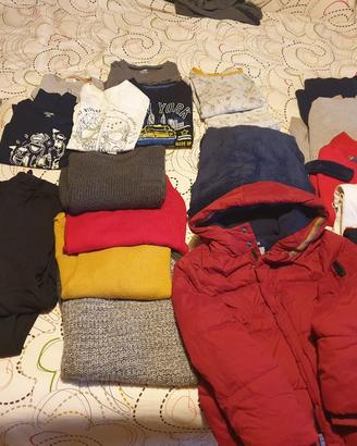 stock abbigliamento invernale bambino 7-9 anni