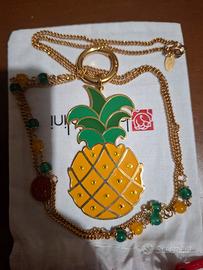 Braccialini ,Maxi Ananas smaltato e charms 