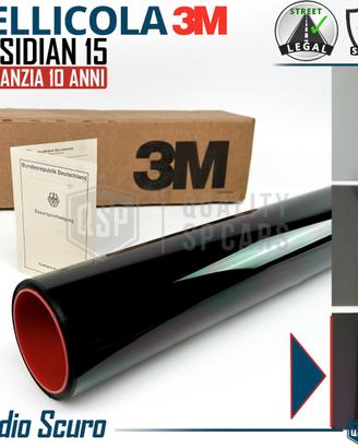 Pellicola Oscurante Vetri Auto 3M Nero Scuro 1Mt