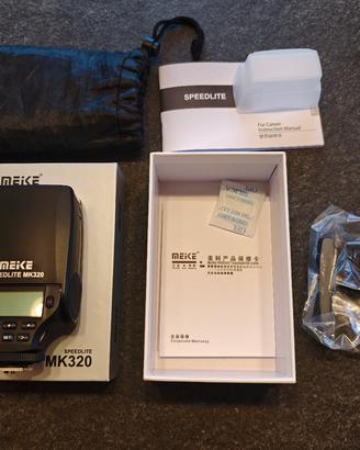 Flash Meike MK320 per Canon - PARI AL NUOVO 
