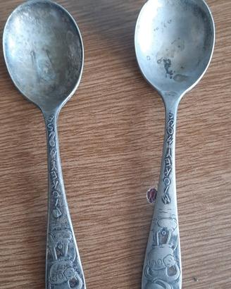 Coppia cucchiaini Mickey Mouse Disney vintage 