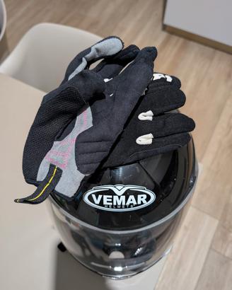 casco modulare vemar/guanti spidi