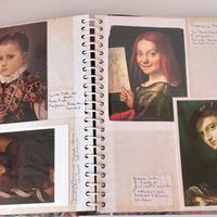 Album vintage con 55 cartoline d’arte quadri famos