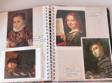 Album vintage con 55 cartoline d’arte quadri famos