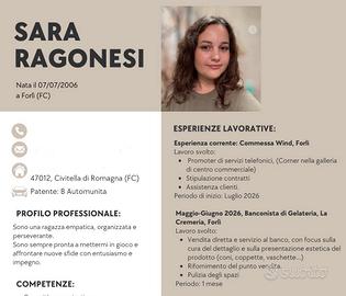 Lavoro Part time 24 ore 5/7 giorni