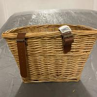 Cestino in vimini nuovo per bicicletta