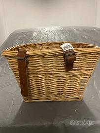 Cestino in vimini nuovo per bicicletta