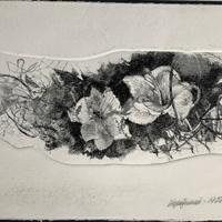 Incisione Renzo Vespignani “peonie”