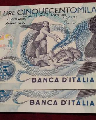 500000 LIRE-FDS-PEZZI 2-IN SERIE-COME FOTO-