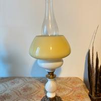 Lume lampada petrolio bronzo e vetro XIX secolo