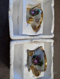 Due tazze limoges adamo gold collection