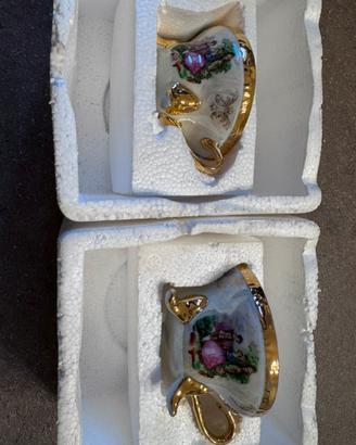 Due tazze limoges adamo gold collection