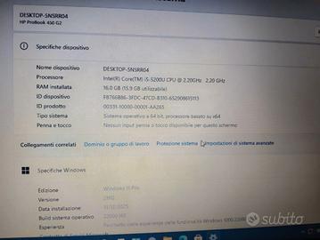 Probook HP 450 G2 i5 ssd 500gb 16 gb ram