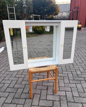 Specchiera bagno con montaggio